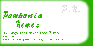pomponia nemes business card